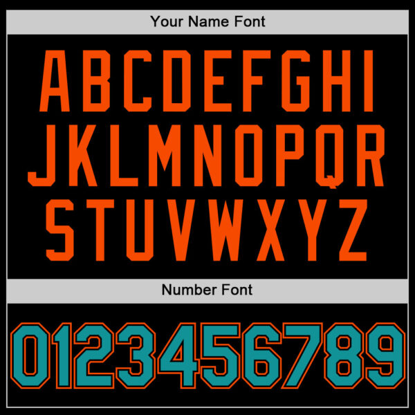 Custom Black Teal-Orange Bomber Full-Snap Varsity Letterman Two Tone Hoodie Jacket