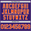 Custom Purple Orange-White Bomber Full-Snap Varsity Letterman Two Tone Hoodie Jacket