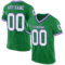 KellyGreen0103 Custom Grass Green White-Purple Mesh Authentic Throwback Football Jersey