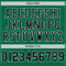 KellyGreen0104-3 Custom Grass Green Black-White Mesh Authentic Throwback Football Jersey