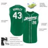 Custom Kelly Green White-Gray Authentic Sleeveless St Patricks Day Baseball Jersey