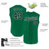 Custom Kelly Green Black-White Authentic Sleeveless Baseball Jersey