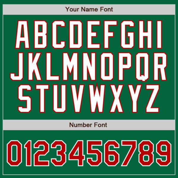 Custom Kelly Green White Pinstripe Red-White Authentic Baseball Jersey