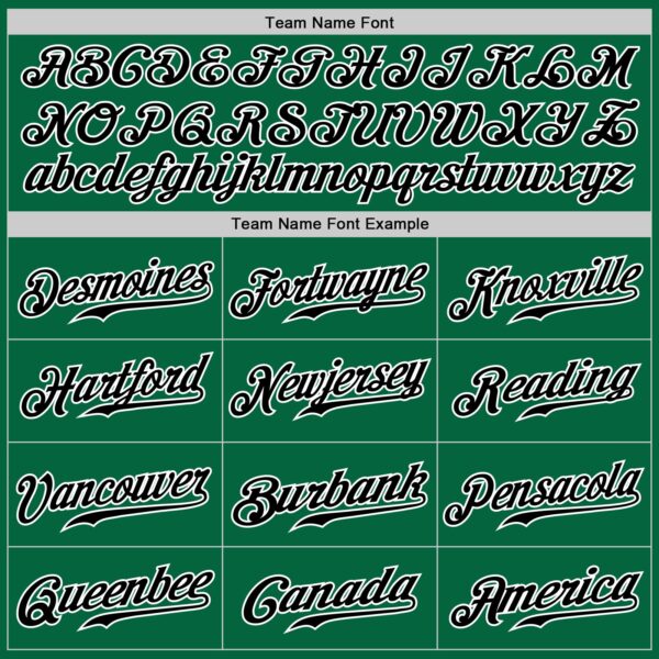 Custom Kelly Green White Pinstripe Black-White Authentic Baseball Jersey