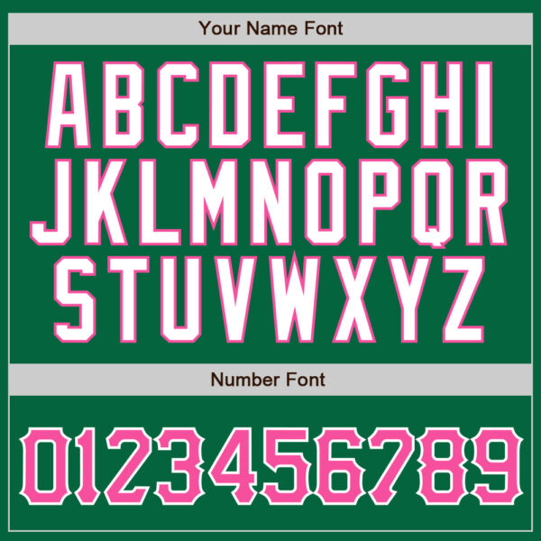 Custom Kelly Green White Pinstripe Pink-White Authentic Baseball Jersey