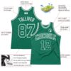Custom Kelly Green Kelly Green-White Authentic Throwback Basketball Jersey