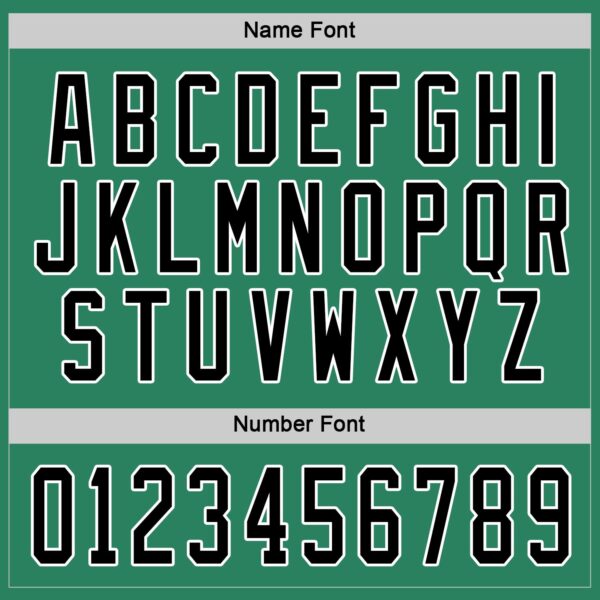 Custom Kelly Green Black-White Hockey Jersey