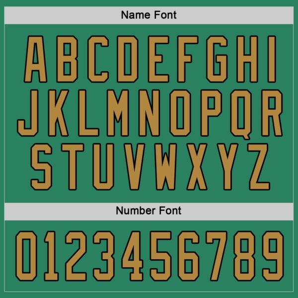 Custom Kelly Green Old Gold-Black Hockey Jersey