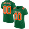 Custom Kelly Green Orange-White Mesh Authentic Football Jersey