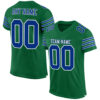 Custom Kelly Green Royal-White Mesh Authentic Football Jersey