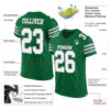 Custom Kelly Green White-Gray Mesh Authentic Football Jersey