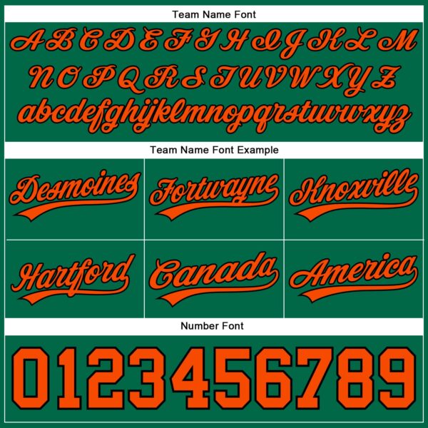 Custom Kelly Green Orange-Black Authentic Throwback Basketball Shorts