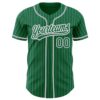 Custom Kelly Green White Pinstripe Gray Authentic Baseball Jersey