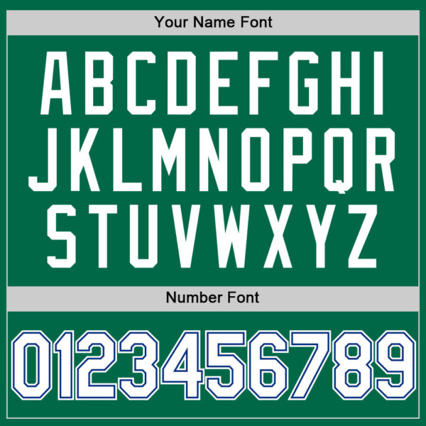 Custom Kelly Green White-Royal Authentic Throwback Baseball Jersey