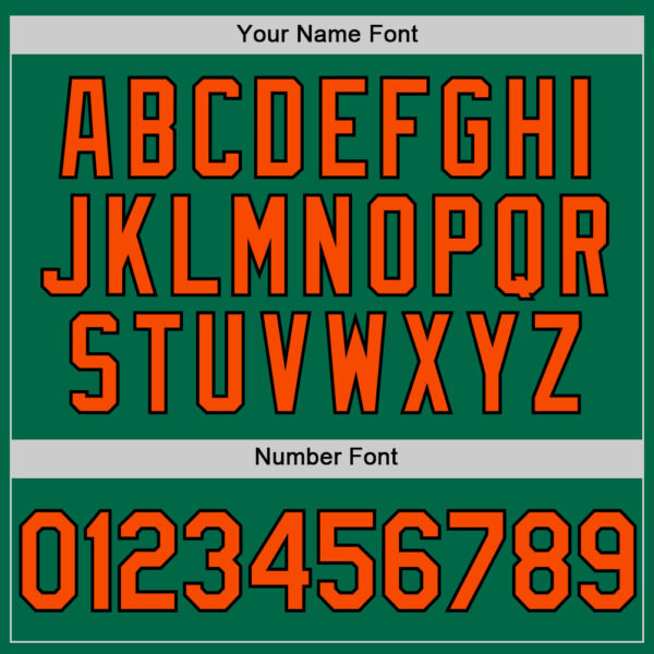 Custom Kelly Green Orange-Black Authentic Throwback Baseball Jersey