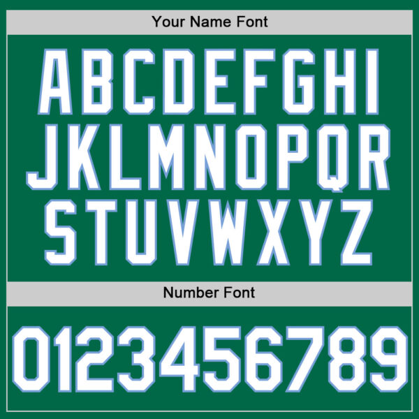 Custom Kelly Green White-Light Blue Authentic Throwback Baseball Jersey