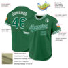 Custom Kelly Green White Authentic Throwback Baseball Jersey