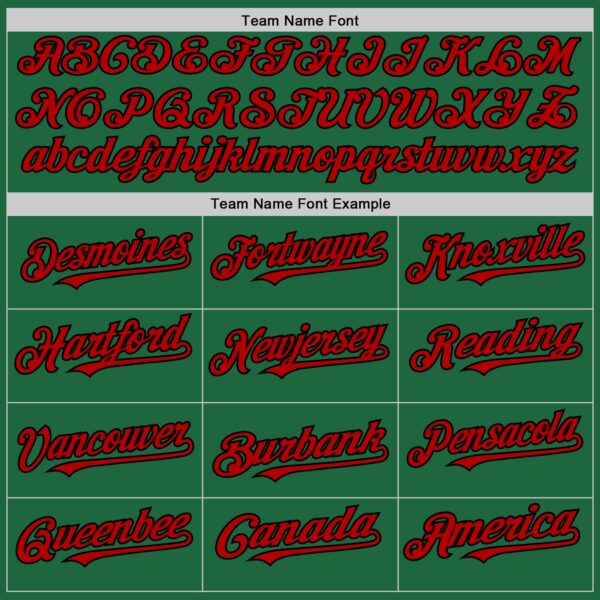 Custom Kelly Green Red-Black Mesh Authentic Throwback Baseball Jersey