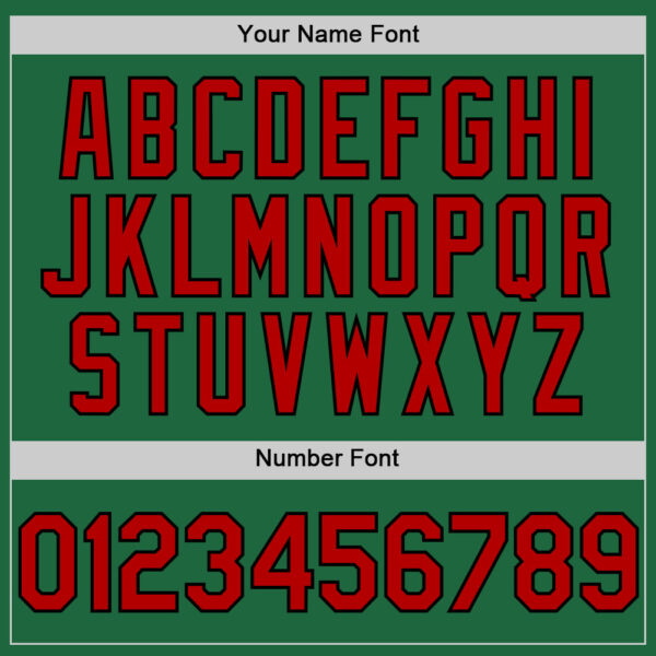 Custom Kelly Green Red-Black Mesh Authentic Throwback Baseball Jersey