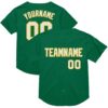 Custom Kelly Green White-Yellow Mesh Authentic Throwback Baseball Jersey