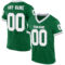 KellyGreen0614 Custom Kelly Green White-Gray Mesh Authentic Throwback Football Jersey