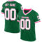 KellyGreen0617 Custom Kelly Green White-Pink Mesh Authentic Throwback Football Jersey