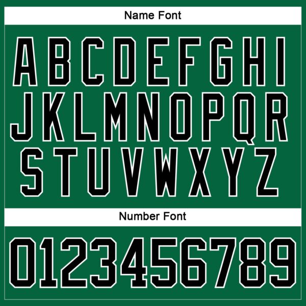 Custom Kelly Green Black-White Hockey Lace Neck Jersey