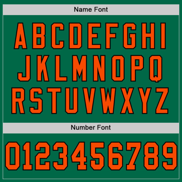 Custom Kelly Green Orange-Black Mesh Authentic Throwback Football Jersey