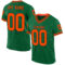 KellyGreen0678 Custom Kelly Green Orange-Black Mesh Authentic Throwback Football Jersey