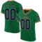 KellyGreen0680 Custom Kelly Green Navy-Old Gold Mesh Authentic Throwback Football Jersey