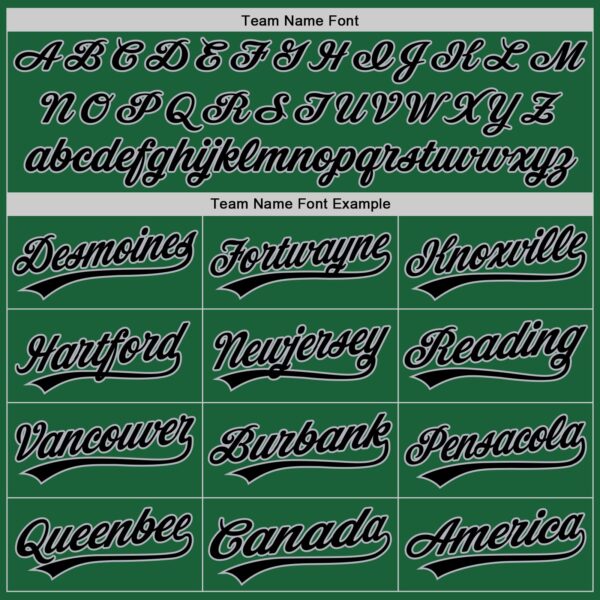 Custom Kelly Green Black-Gray Authentic Throwback Baseball Jersey