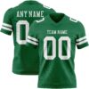 Custom Kelly Green White Authentic Football Jersey