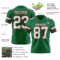 KellyGreen0748-2 Custom Kelly Green White-Red Authentic Football Jersey