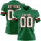 KellyGreen0748 Custom Kelly Green White-Red Authentic Football Jersey