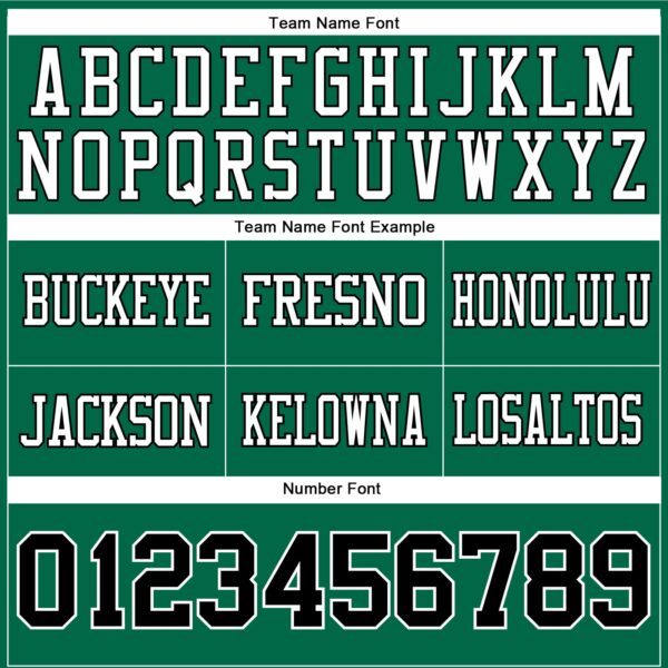 Custom Kelly Green Black-White Authentic Football Jersey