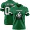 KellyGreen0753-1 Custom Kelly Green White-Black Authentic Football Jersey
