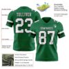 Custom Kelly Green White-Black Authentic Football Jersey
