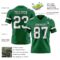 KellyGreen0753-2 Custom Kelly Green White-Black Authentic Football Jersey