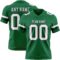 KellyGreen0753 Custom Kelly Green White-Black Authentic Football Jersey
