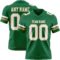 KellyGreen0759 Custom Kelly Green White-Old Gold Authentic Football Jersey