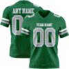 Custom Kelly Green Gray-White Authentic Football Jersey
