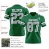 Custom Kelly Green Gray-White Authentic Football Jersey