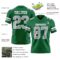 Custom Kelly Green Gray-White Authentic Football Jersey