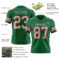KellyGreen0765-2 Custom Kelly Green Medium Pink Authentic Football Jersey