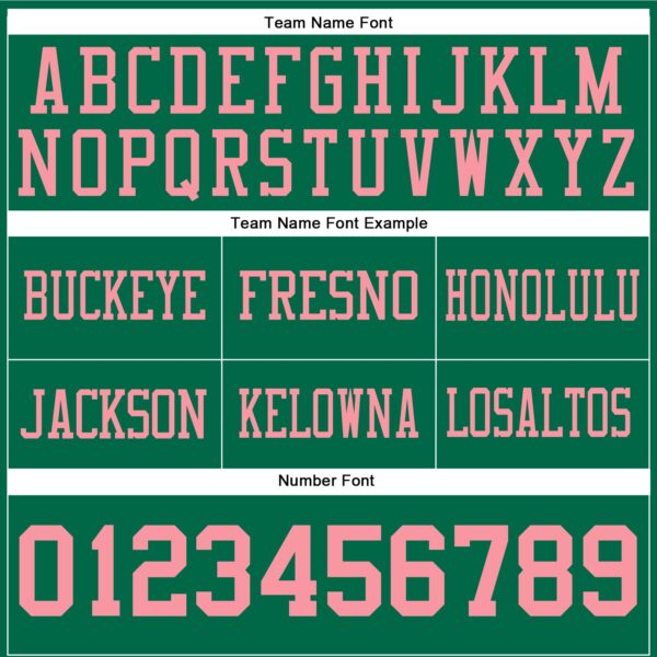 Custom Kelly Green Medium Pink Authentic Football Jersey