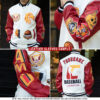 Custom Black Red Rose Skull Fashion 3D Bomber Full-Snap Varsity Letterman Jacket
