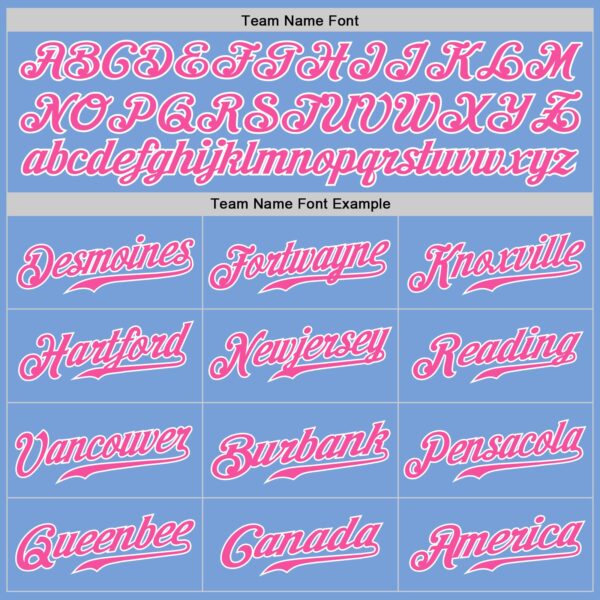 Custom Light Blue Pink-White Authentic Baseball Jersey