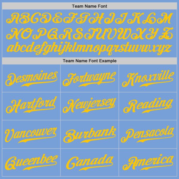 Custom Light Blue Gold Authentic Baseball Jersey