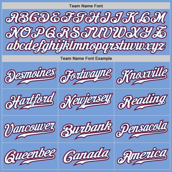 Custom Light Blue Red Pinstripe White-Royal Authentic Baseball Jersey