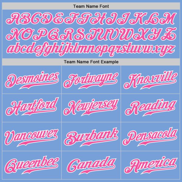 Custom Light Blue Pink Pinstripe Pink-White Authentic Baseball Jersey